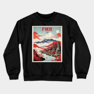 Fukui Japan Vintage Poster Tourism Crewneck Sweatshirt